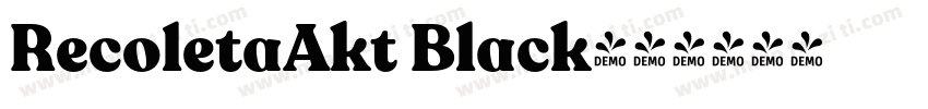 RecoletaAkt Black字体转换
